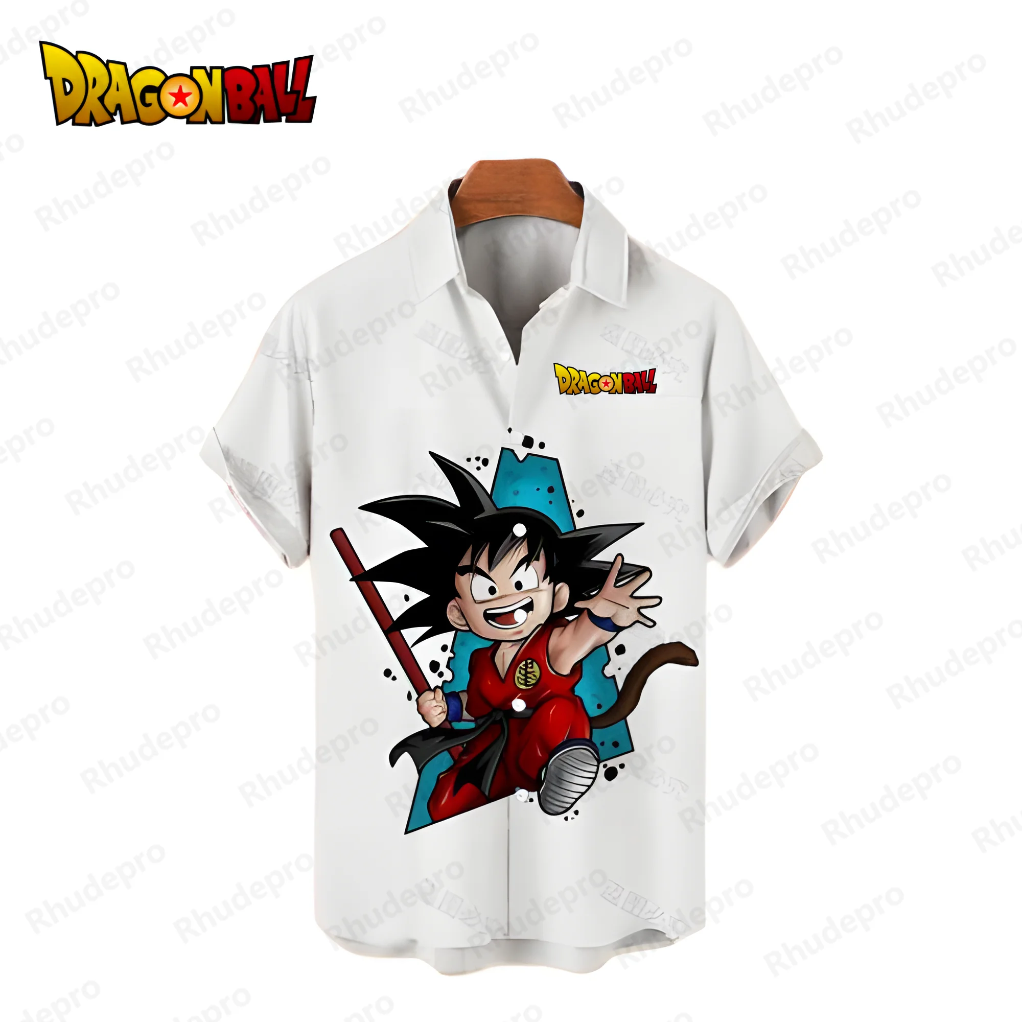 Chemises Vegeta Dragon Ball Z pour hommes, chemise sociale pour hommes, chemisier Harajuku, mode Anime, manches courtes, style plage, été, 2024