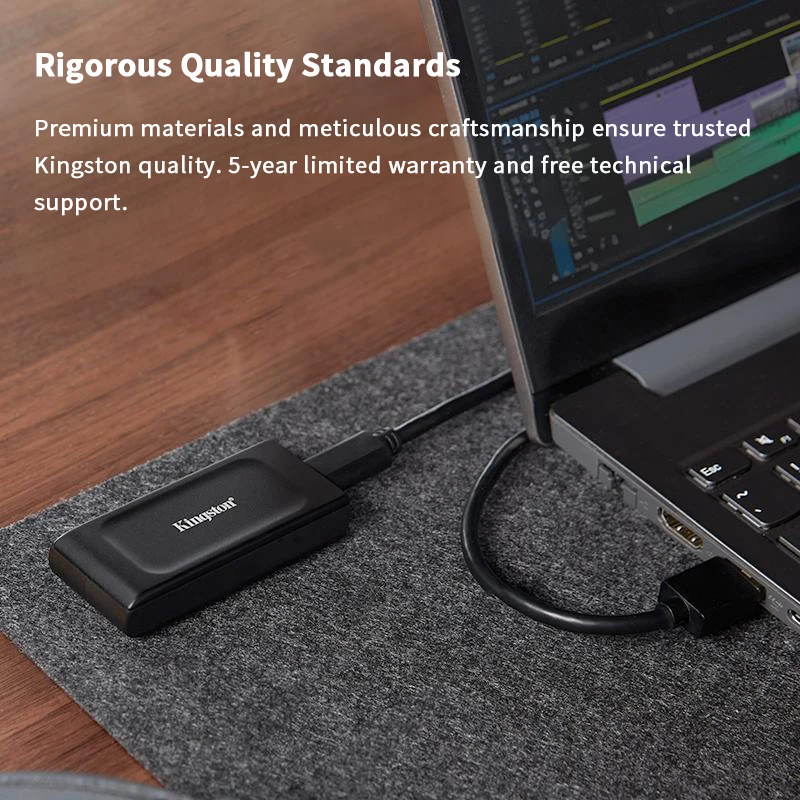 Kingston 1TB USB 3.2 Gen 2 Portable SSD (PSSD) XS1000 – 1050MB/s Transfer Speed, Compact & Stylish, External Storage for Laptops