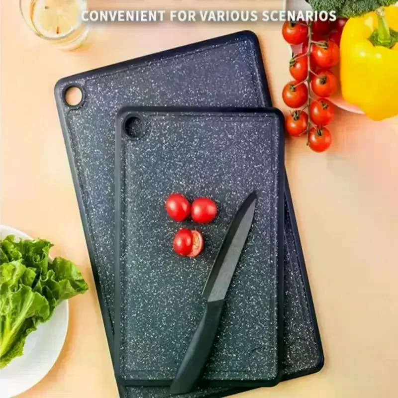 All Sizes Kitchenware High Quality Chopping Board Anti Mildew: Black Marble Style Double Side Cutting