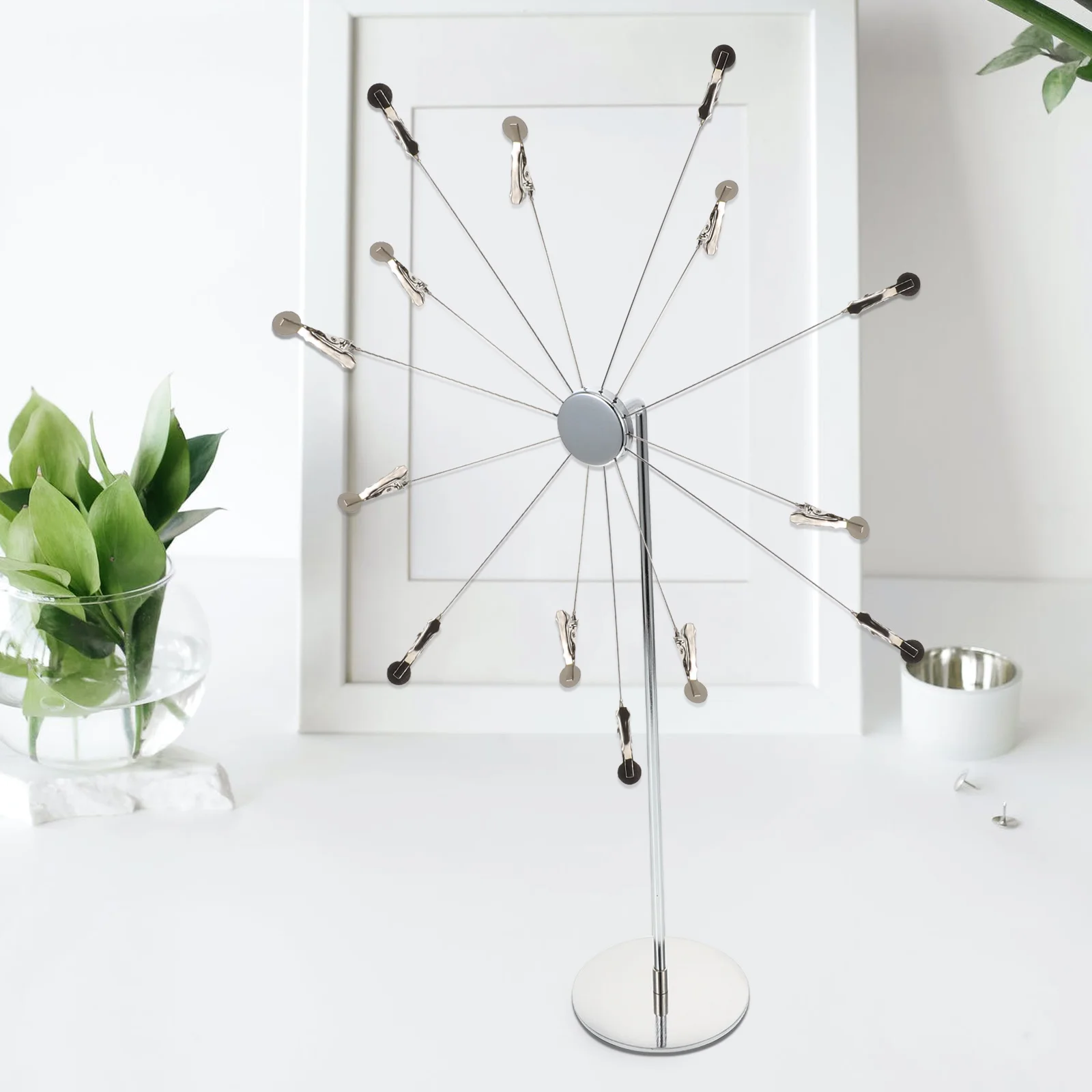

Sky Wheel Photo Rack Creative Picture Holder Desktop Decor Iron Clips Home Office Gift Wedding Christmas Birthday Business