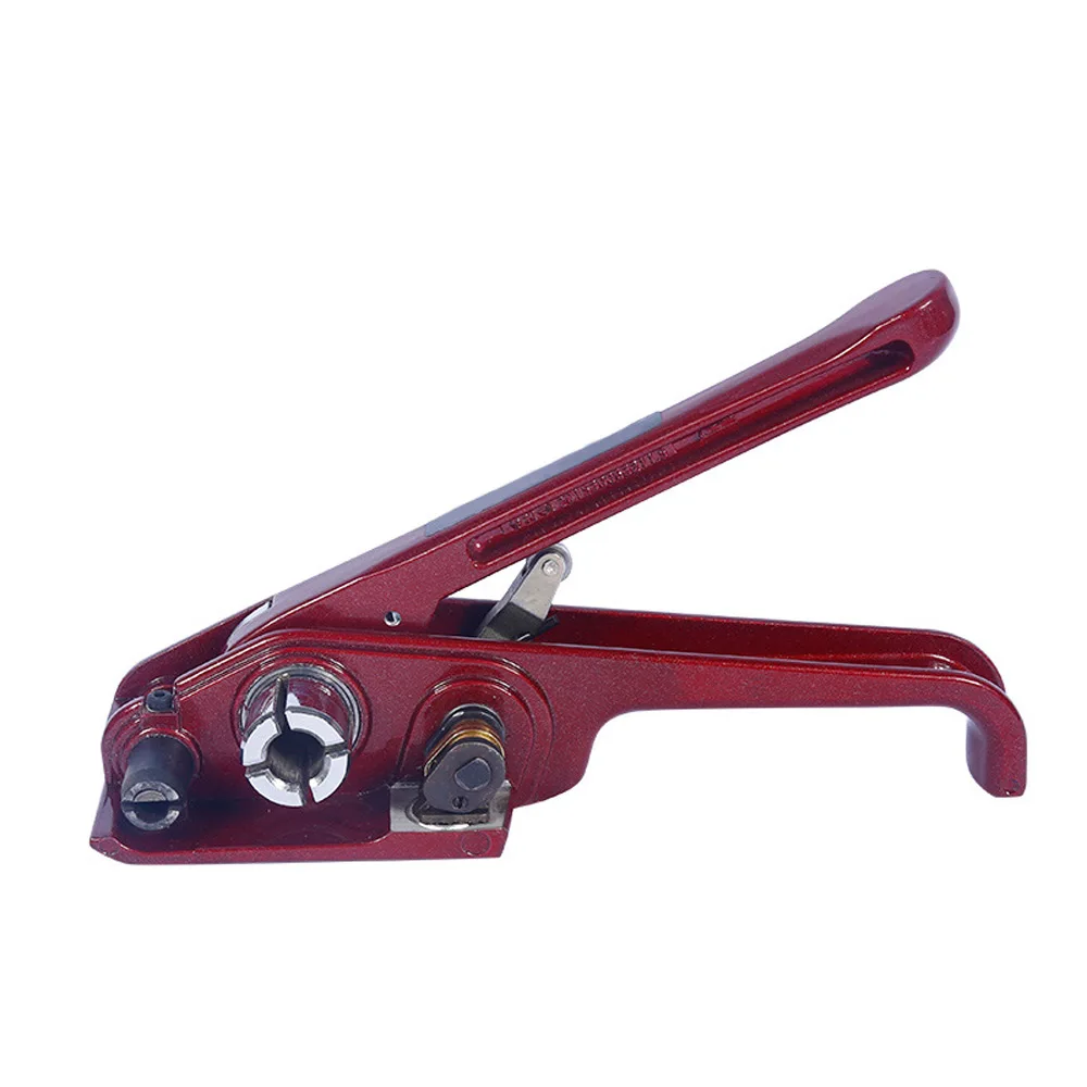 Tensor de flejado, juego de Metal, alicates de embalaje, herramienta de flejado de correa de acero de 16-19mm, alicates de embalaje rojos, máquina para correa de PP/PET