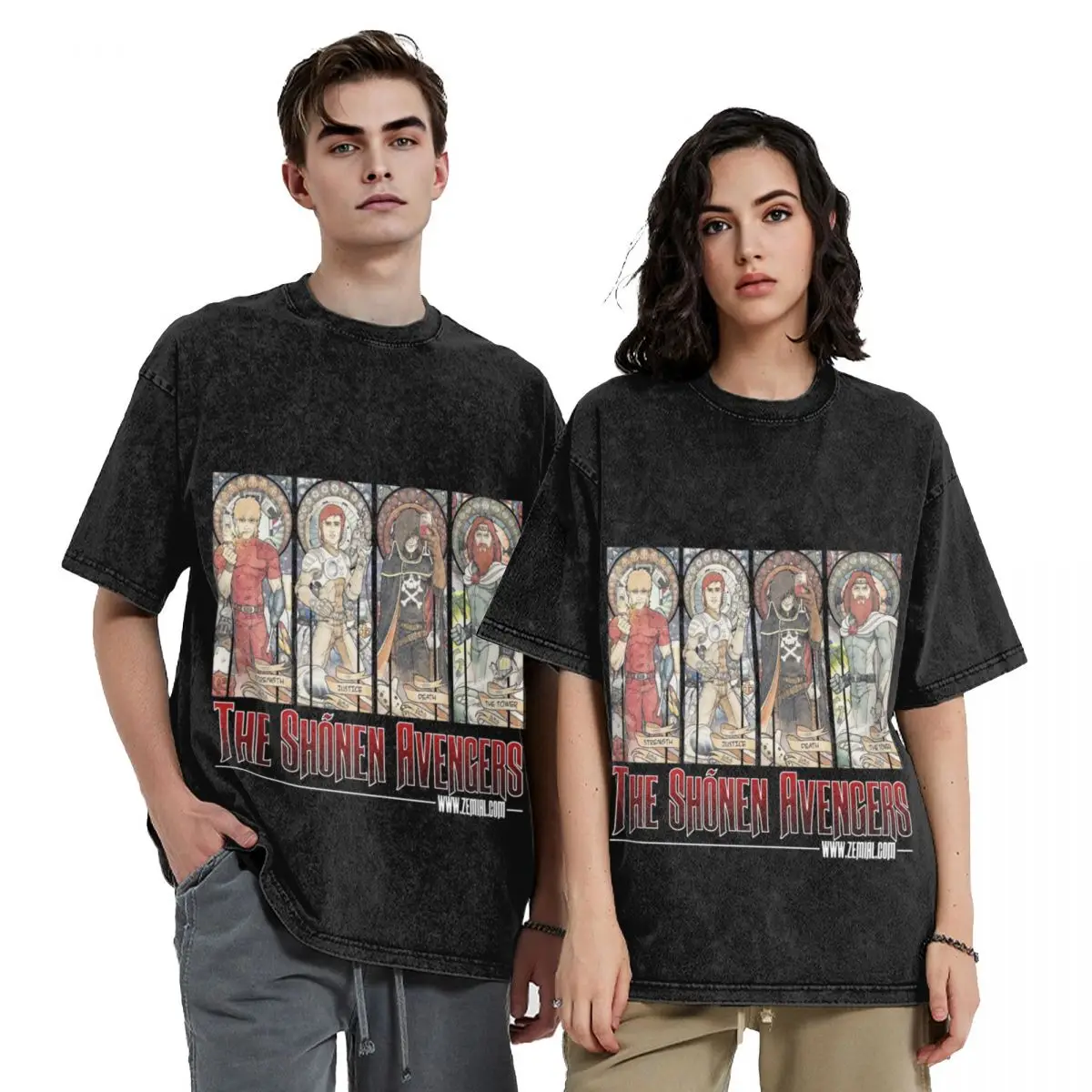 

THE SHNEN AVENGERS (ZeMiaL) T-Shirt customs heavyweights tees oversized t shirt workout shirts for men