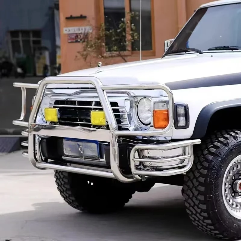 For Patrol Y60 Rear Bumper Cover with Front Bumper Corner Guard Stainless Steel External Protection Accessories