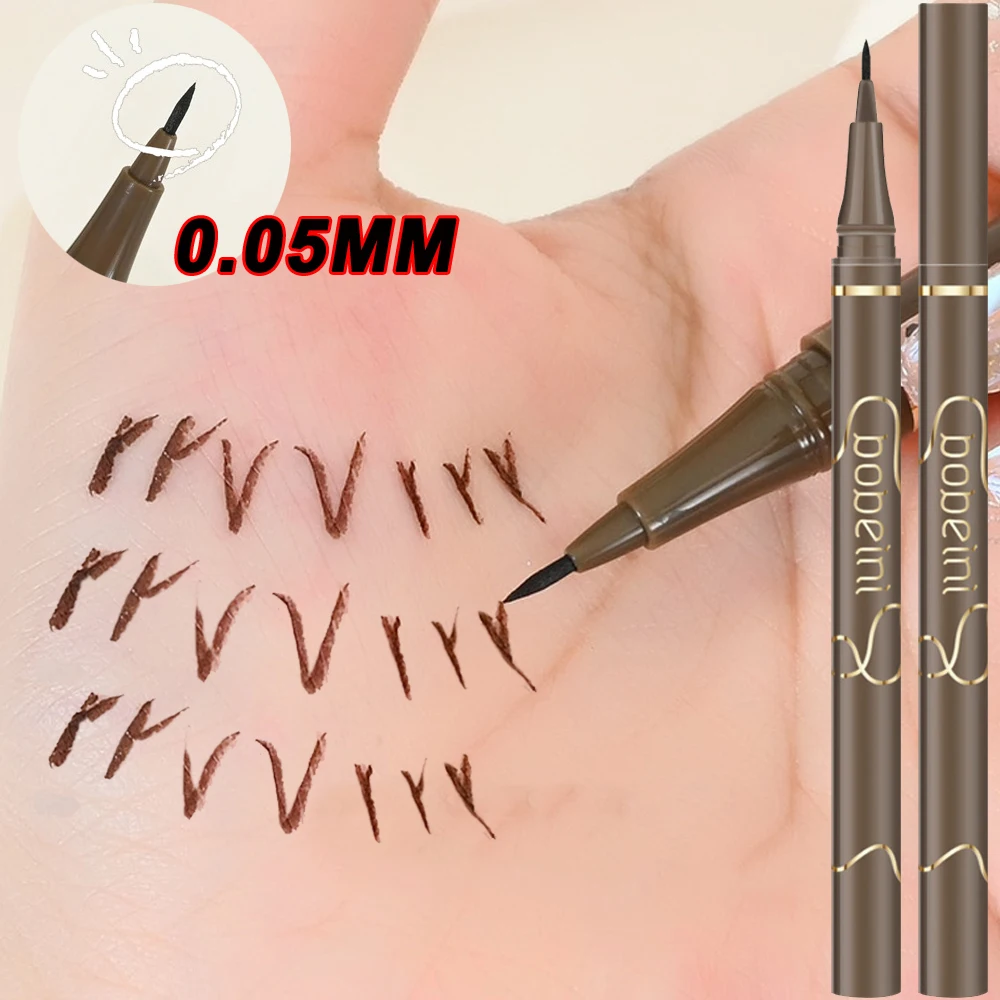 0.05mm Liquid Eyeliner Pen Sweat-proof Smooth Eyeliner Eyelash Pencils Quick Drying Waterproof Eyes Liner Makeup for Beginners