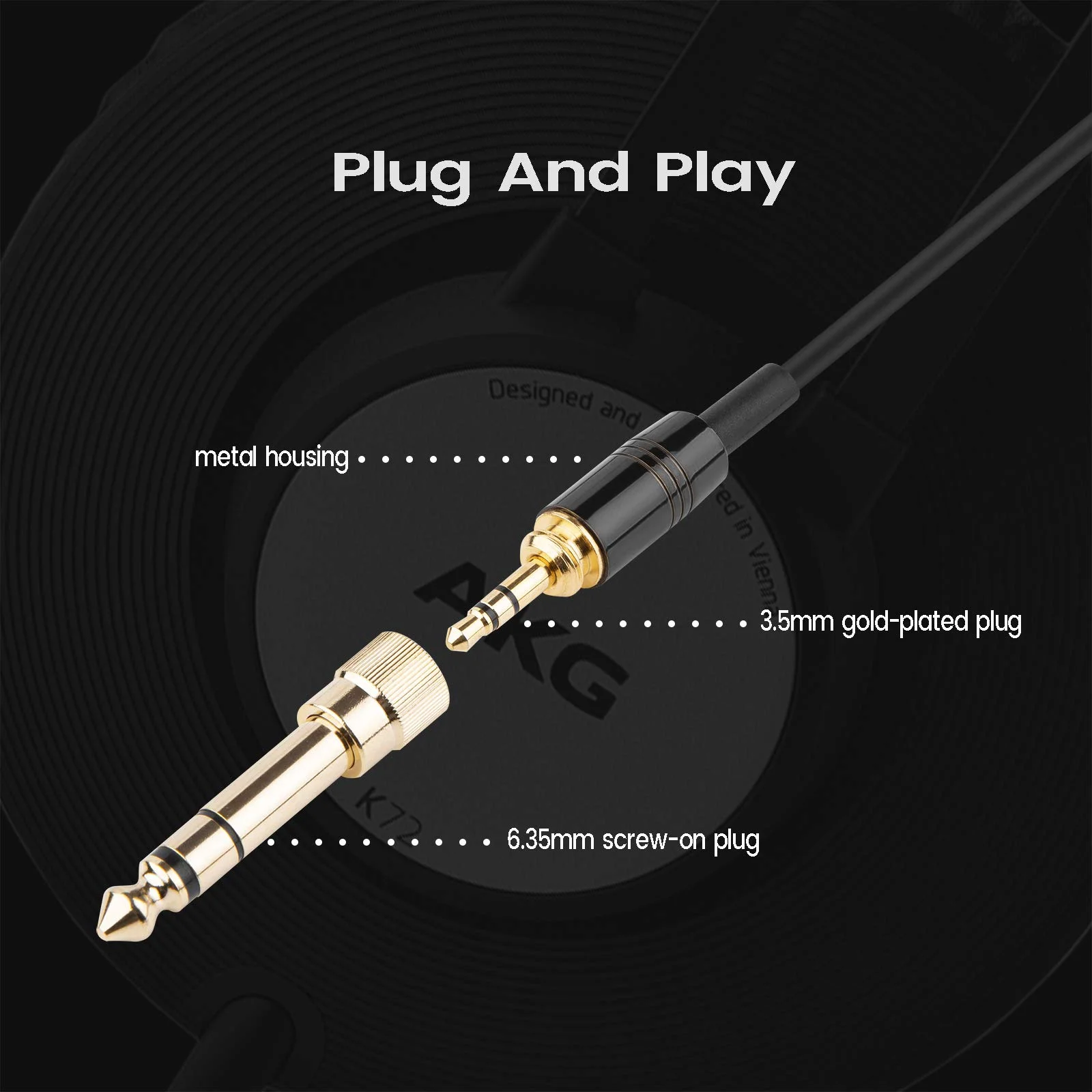 Mini XLR 3-Pin Replacement Spring Cable Cord For AKG K371 M220 K141 K171 K240 K271 Studio MKII K245 K7XX K181 Headphones