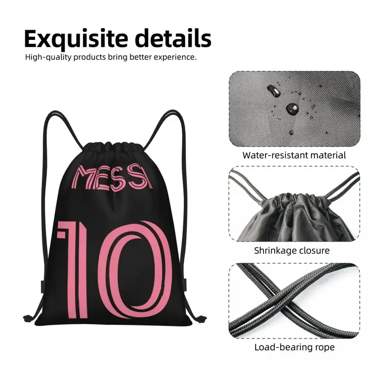 Custom Pink Messis 10  Drawstring Bag Men Women Lightweight Sports Gym Storage Backpack