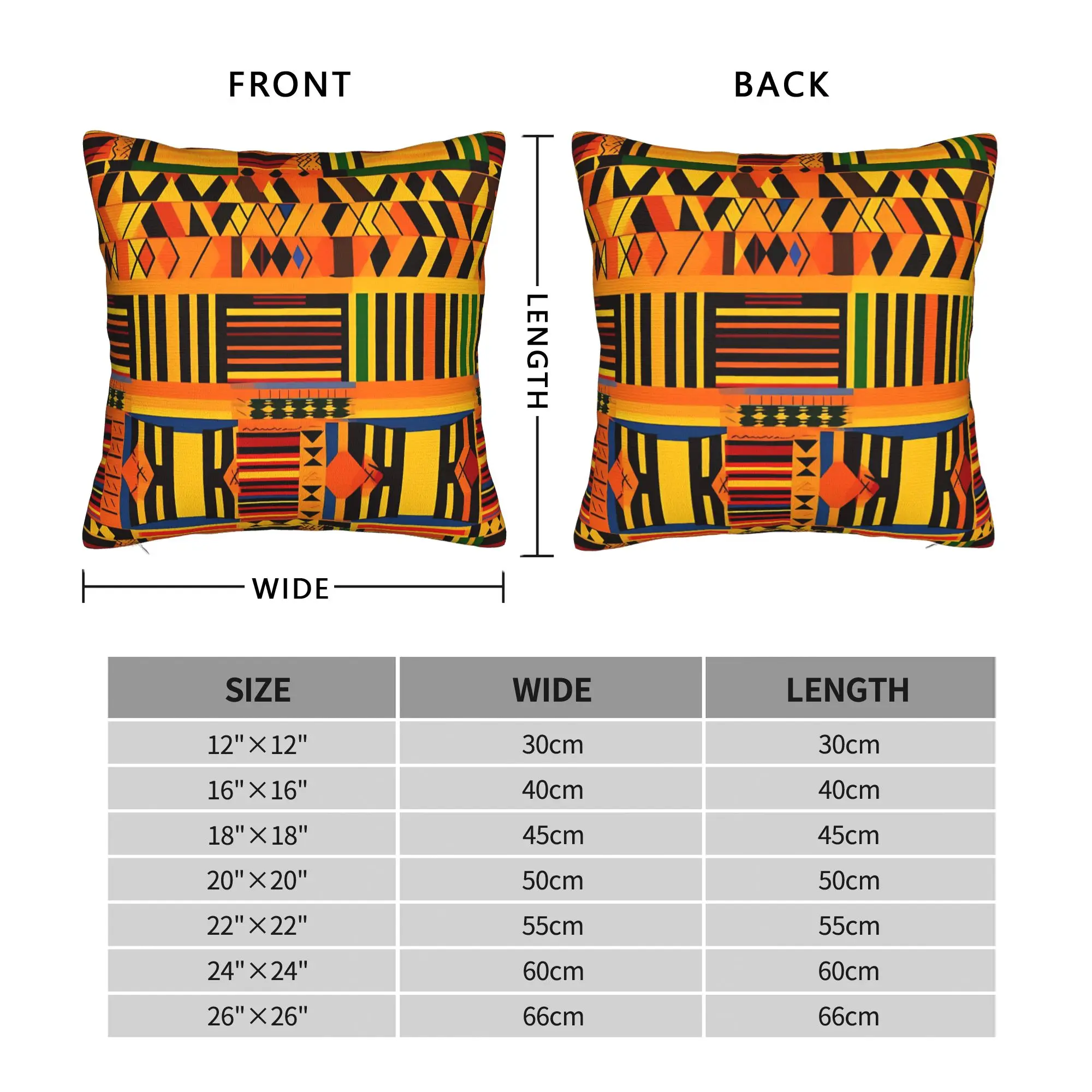 African Pattern Authentic Kente Cloth Pillow Case  Vintage Pillow Cover Soft Pillowcases For Sofa Home Decor