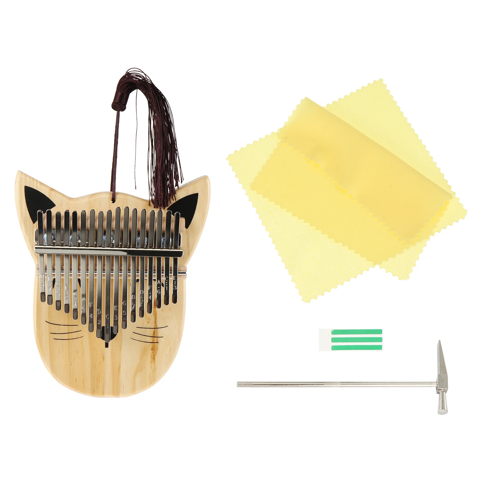 

Thumb Piano 17 Kalimba Thumb Piano Keys Wooden Kalimba Mbira Crystal Sound Toy Pig Shape Toddler Durable Musical Instrument