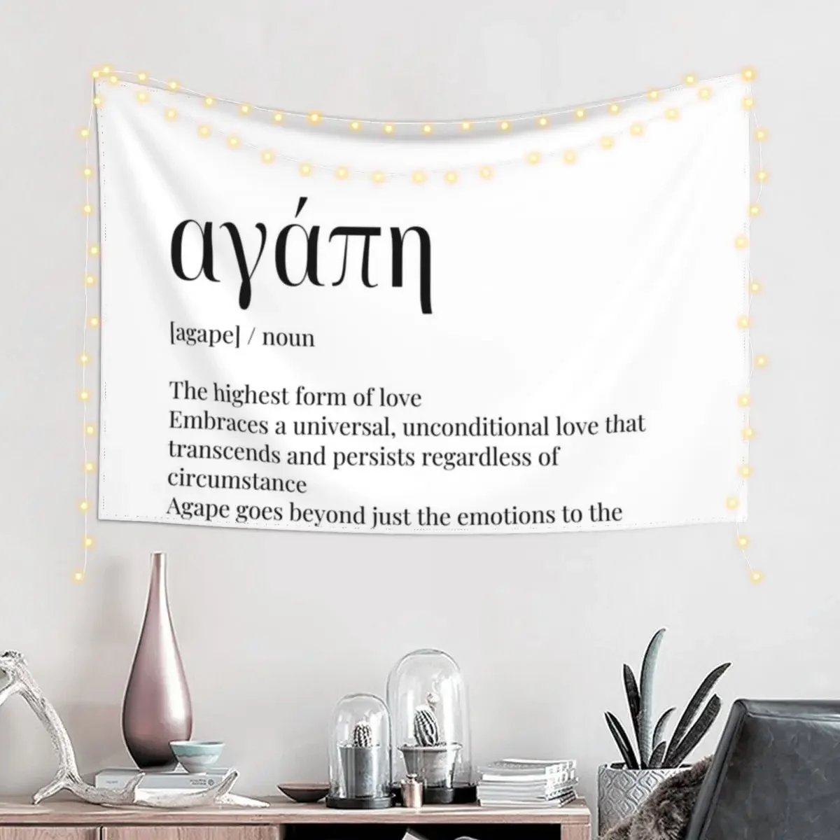 Agape greek definition for love Tapestry Home And Comfort Decor Decoration Home Tapestry