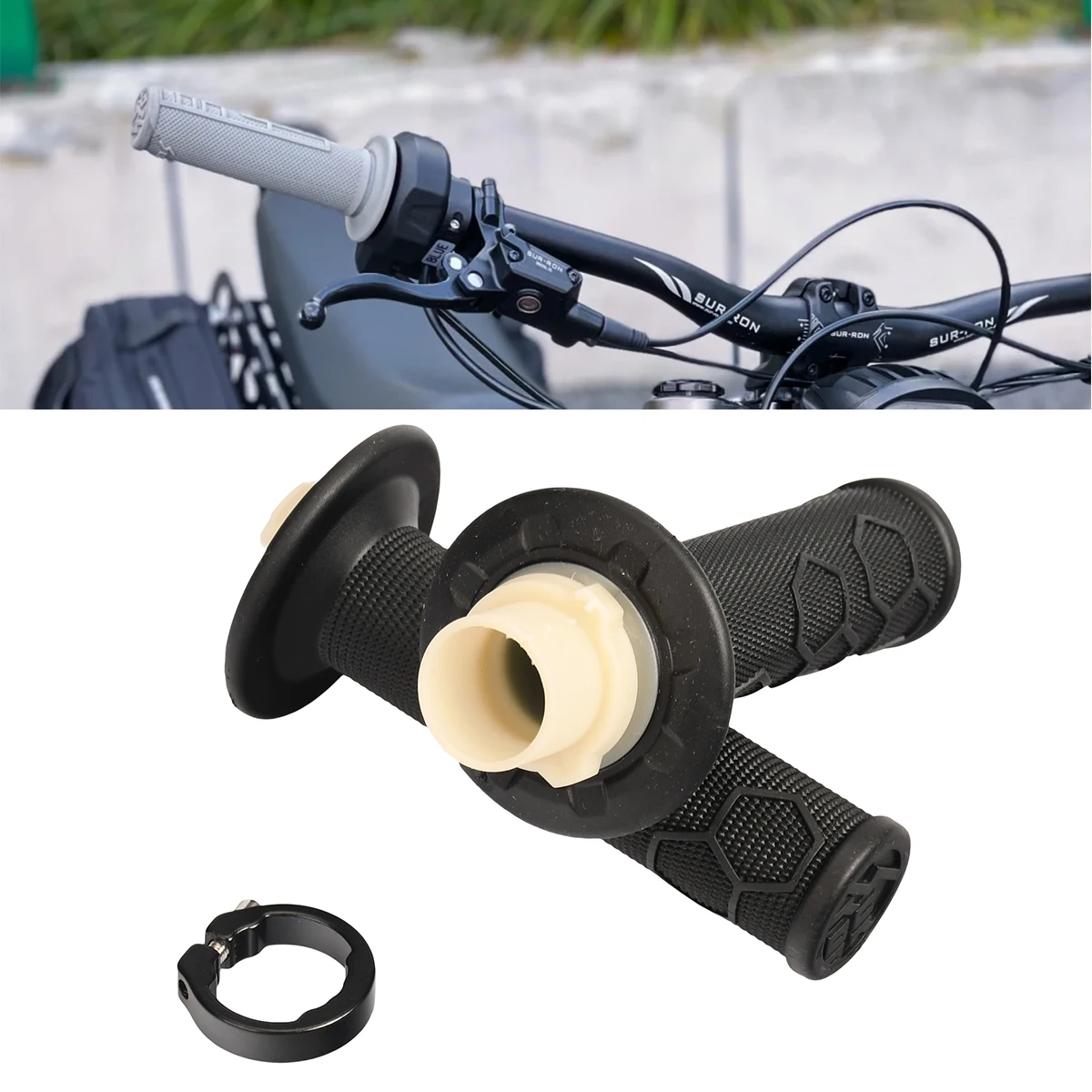 

SURRON Ultra Bee Pit Dirt Bike Throttle Handlebar Motorcycle Grip Rubber Cover Original for SUR RON SUR-RON 23mm Motocross Parts