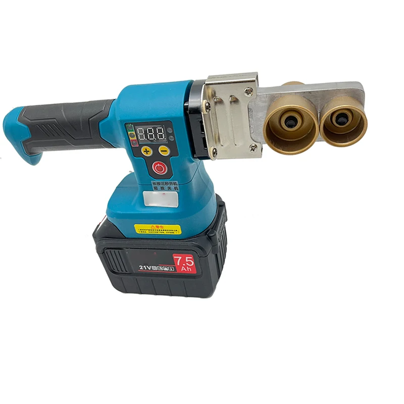 Digital Display Wireless Hot Melter, PPR Water Pipe Welding Machine with Replacement Heads, Lithium Electric Melting Device