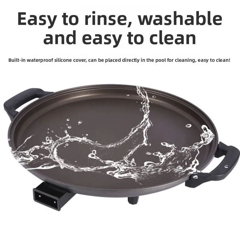 Korean non-stick pan barbecue teppanyaki household electric cake pan frying dumpling pan multi-functional barbecue machine