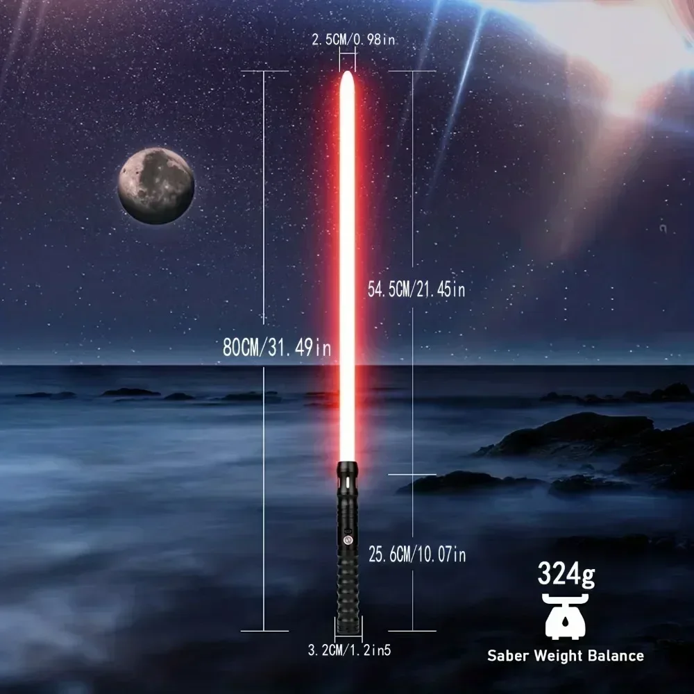 بلدي RGB المعادن ليتسبر الليزر السيف صابر دي لوز FOC الهذيان سلاح المبارزة وامض لعبة 7 لون تغيير Kpop عصا الضوء