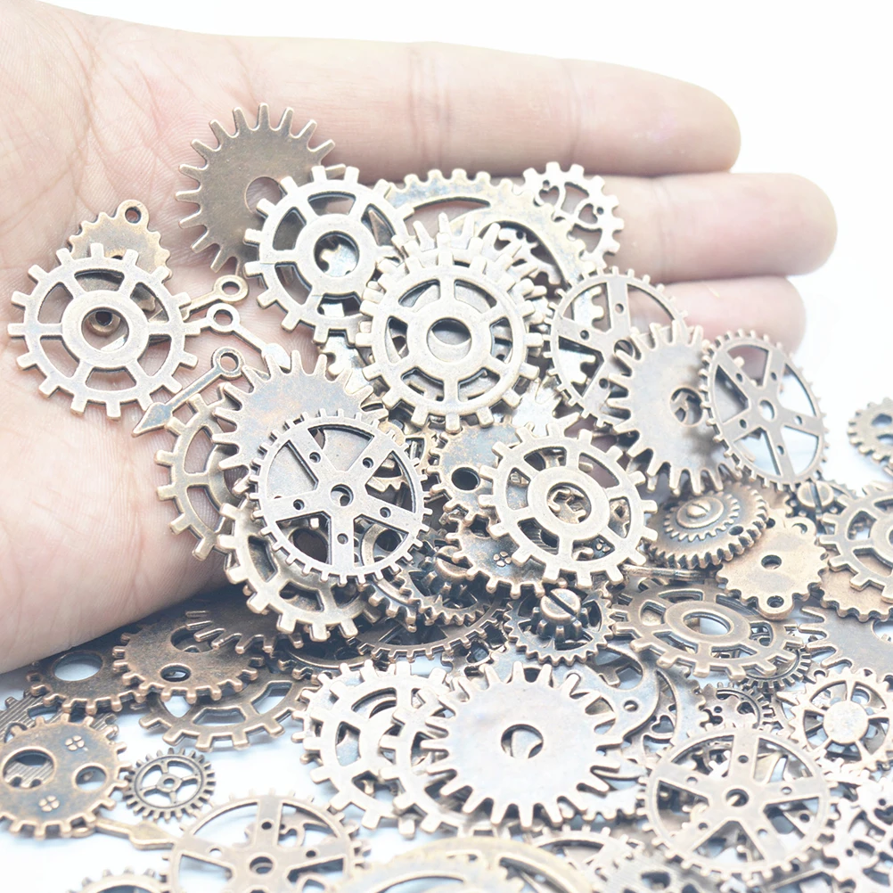 

Gear Accessories Necklace Pendant Jewelry Making Pendants Clock Decorations Alloy DIY Charm Set For Bracelet Earrings Durable