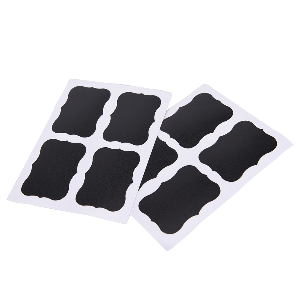 36pcs/Set Jars Labels Erasable Chalkboard Labels Waterproof Sticker Craft Kitchen Blackboard Sticker Bottles Tag and Marker Pen