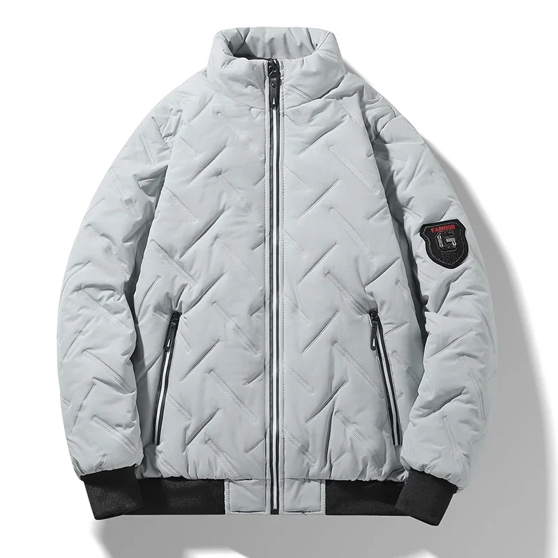 Parka à col montant pour hommes, manteau en coton résistant au froid, coupe couvertes, affaires décontractées, épais, chaud, à la mode, hiver, 2024