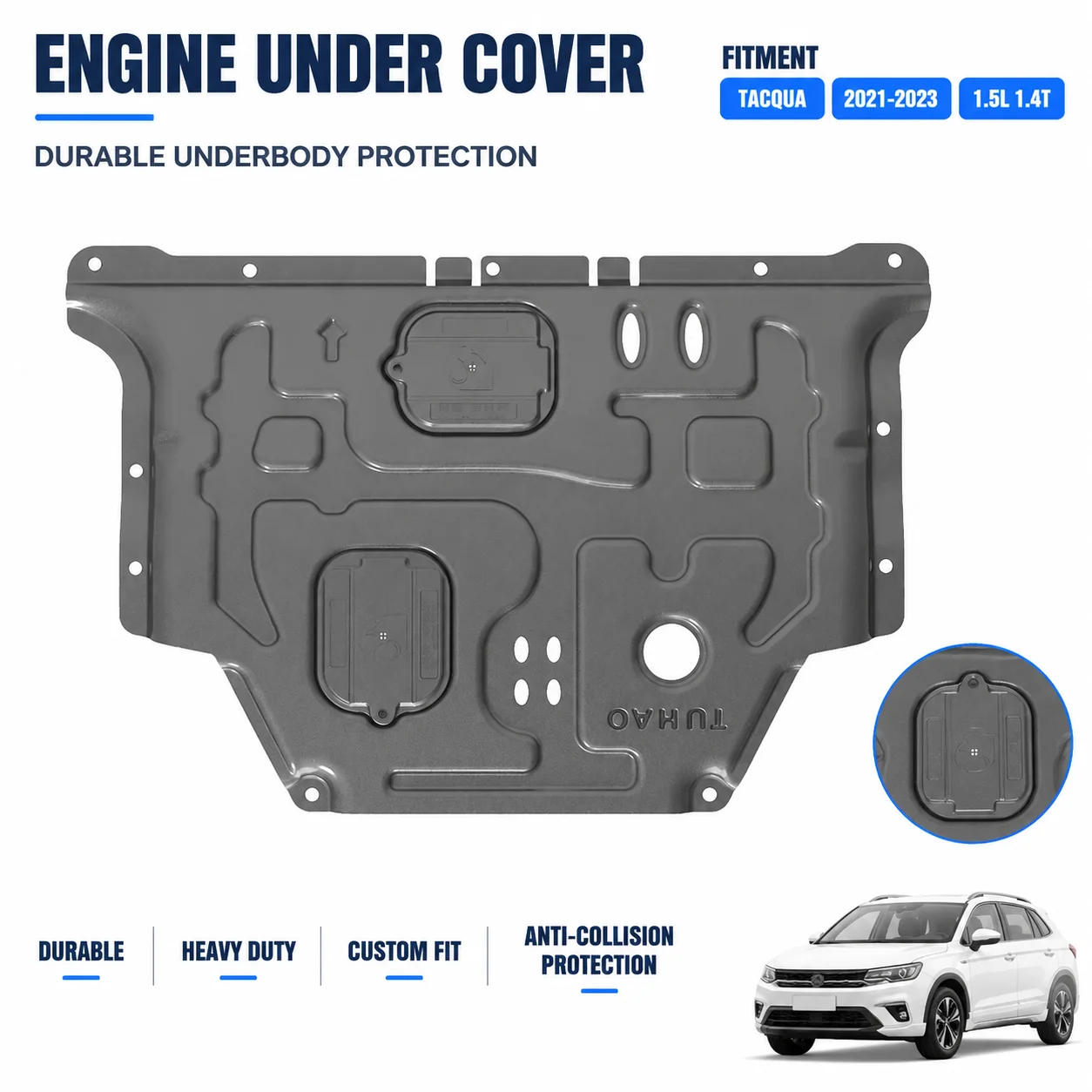 Custom Fit Engine Guard For Volkswagen Tacqua 2021-2023 1.5L 1.4T Heavy Duty Underbody Protection Anti Collision Design