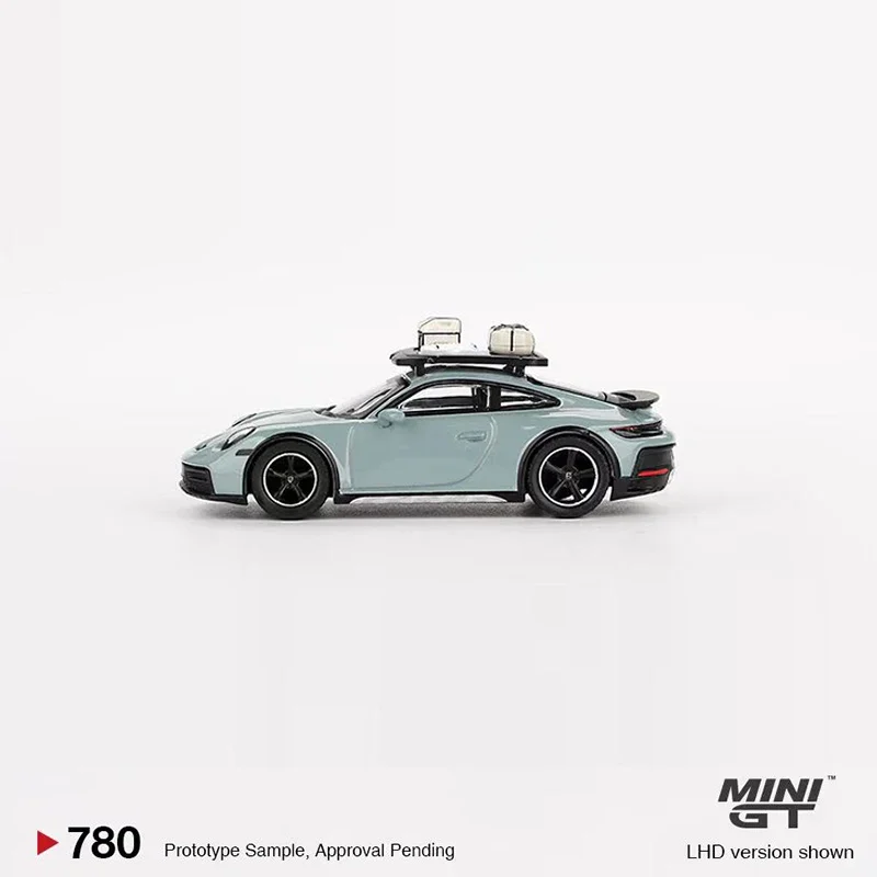 MINIGT 1:64 Model Car 911 Alloy Die-Cast Vehicle Dakar Shade Green Metallic MGT00780-CH