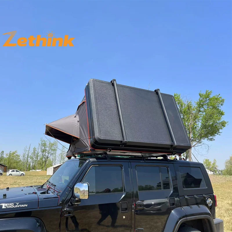 210*190*110 CM RTT 4 Person Car Tent Roof Hard Shell Aluminum Side Opening Waterproof Canvas Material SUV Tent Pickup Trunk