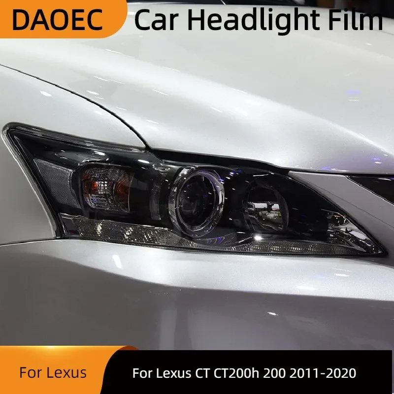 

For Lexus CT CT200h 200 2011-2020 Car Headlight Protection Tint Film Smoke Black Transparent TPU Protective Front Light Sticker