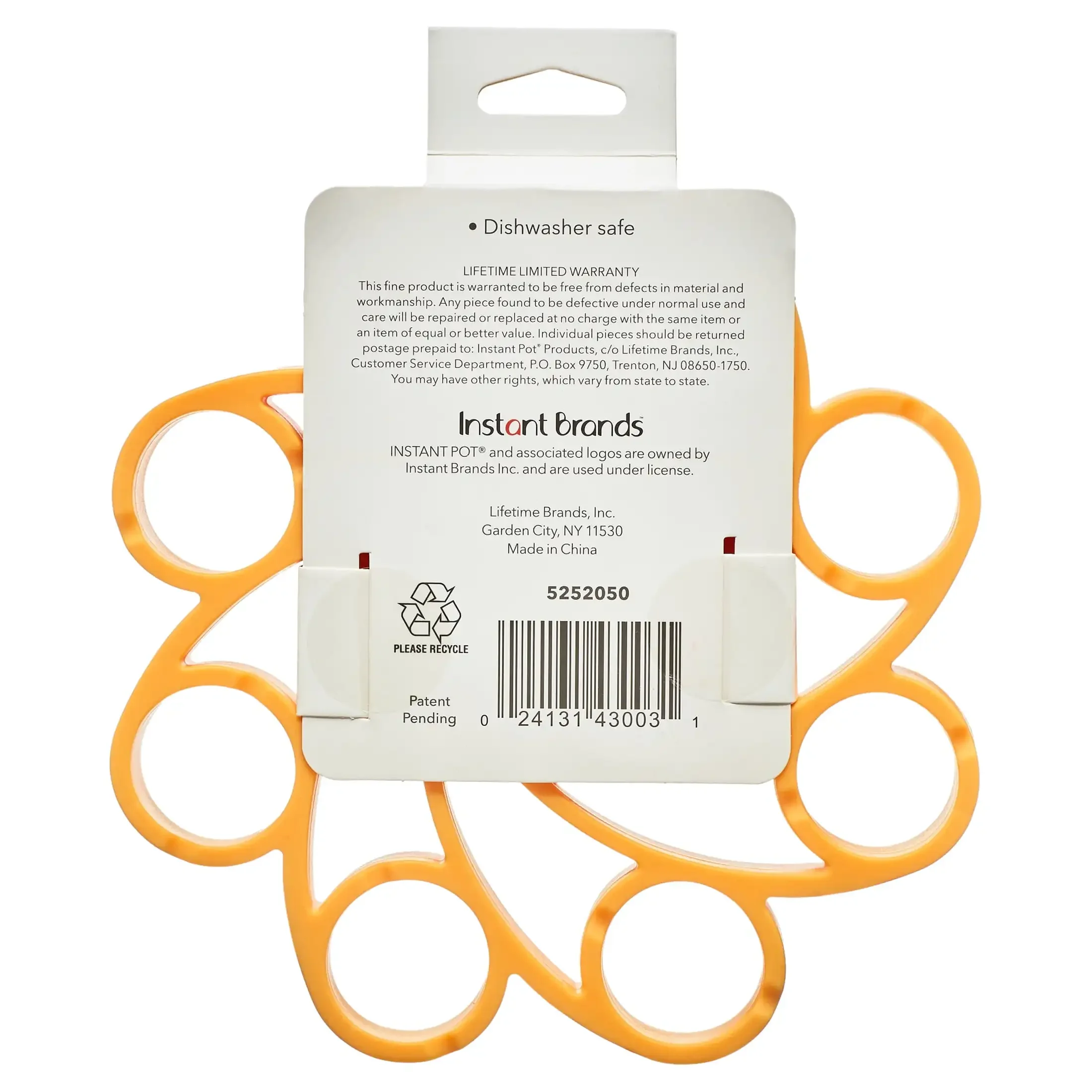 Instant Pot Egg Rack Official Silicone Accessory, Compatible with 6-quart and 8-quart Cookers in Yellow