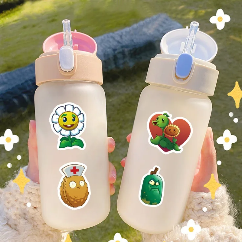 100 Uds. Plantas de personalidad de dibujos animados vs. Zombies, pegatinas decorativas para garabatos creativos PVZ
