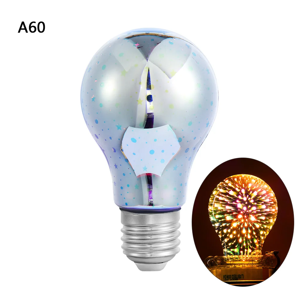 3 واط الكرة الخفيفة E27 حامل المسمار موصل الزجاج اديسون 3D لمبة مصباح الطرف