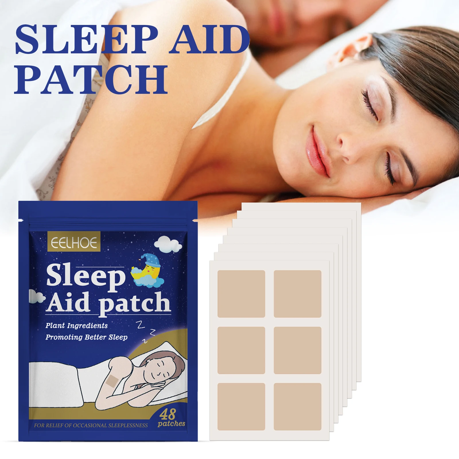 Sleep Patches for Adults Extra Strength Insomnia Natural Sleeping Relax Wake up Refresh Lasting Night Comfort Deep Sleep Patches