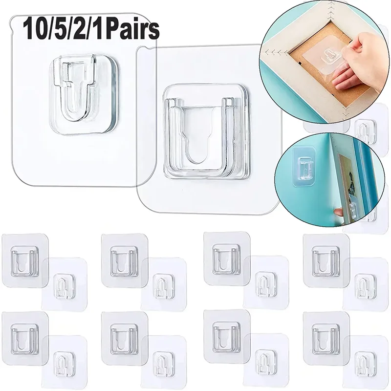 

Double-Sided Adhesive Wall Hooks Strong Transparent Hook Suction Cup Sucker Wall Storage Holder For Kitchen Bathroom Accessories