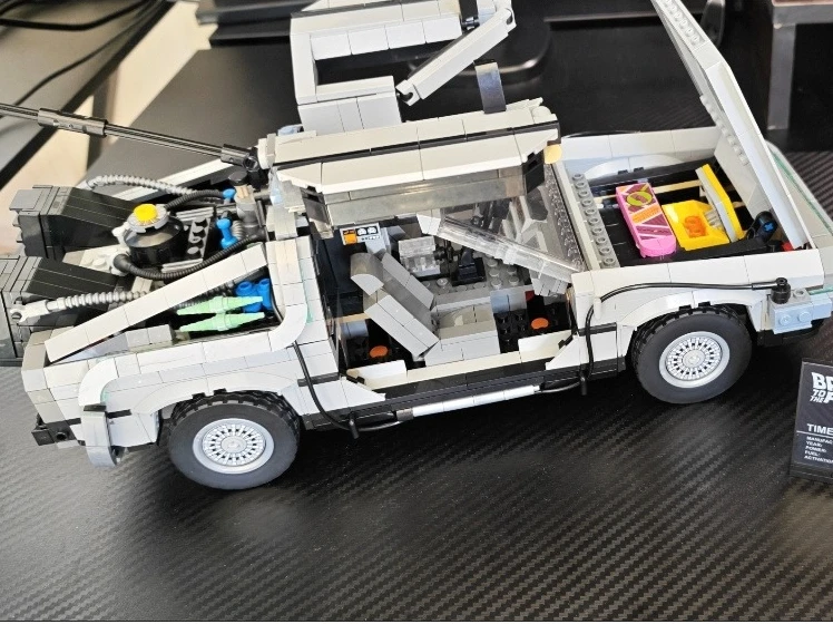 Back To The Future Time Machine Supercar Technical Building Block Bricks Compatible 10300 Model Kit Children Toys Kid Gift