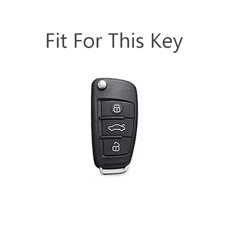 Funda de TPU para llave de coche, carcasa completa Fob para Audi A3, A4, A5, C5, C6, 8L, 8P, B6, B7, B8, C6, RS3, Q3, Q7, TT, 8L, 8V, S3, accesorios
