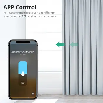 Zemismart Matter Over Thread Chytrý motor na závěsy Aplikace Google Home Ovládání aplikace Samrtthings Automatický systém závěsů 9 nejlepší prodej chytré závěsy - №1