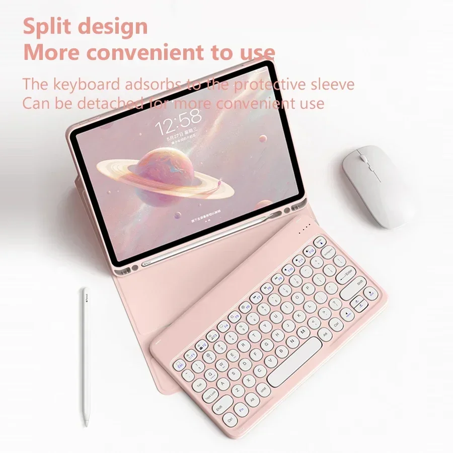 For Xiaomi Mi Pad 6 5 Pro 11 12.4 Magnetic Bluetooth Keyboard Mouse Case For Xiaomi Mi Redmi Pad 10.6 SE 11 With Pencil Holder