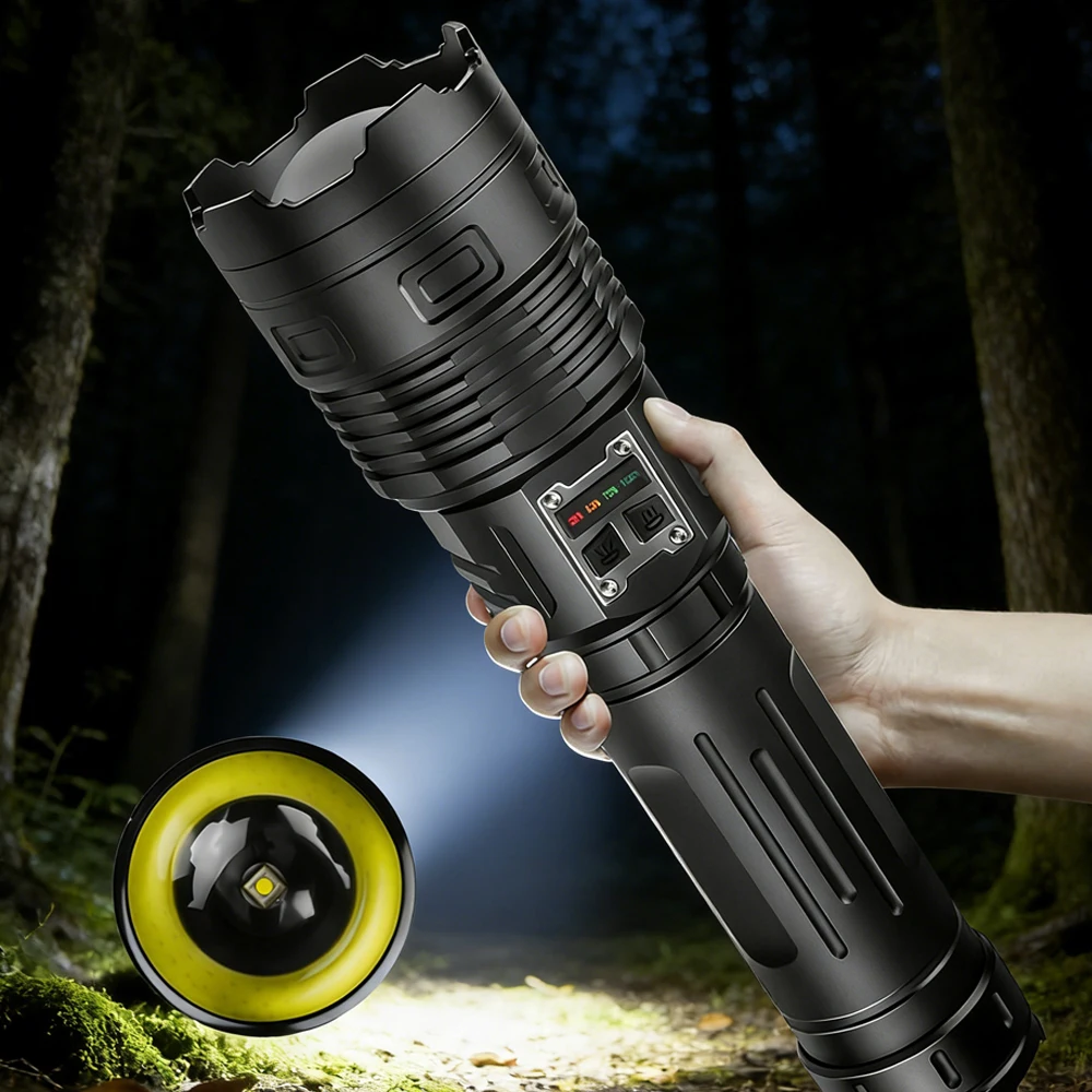 high-power-led-flashlight-usb-rechargeable-powerful-tactical-torch-cob-strong-light-lantern-waterproof-lamp-for-outdoor-camping