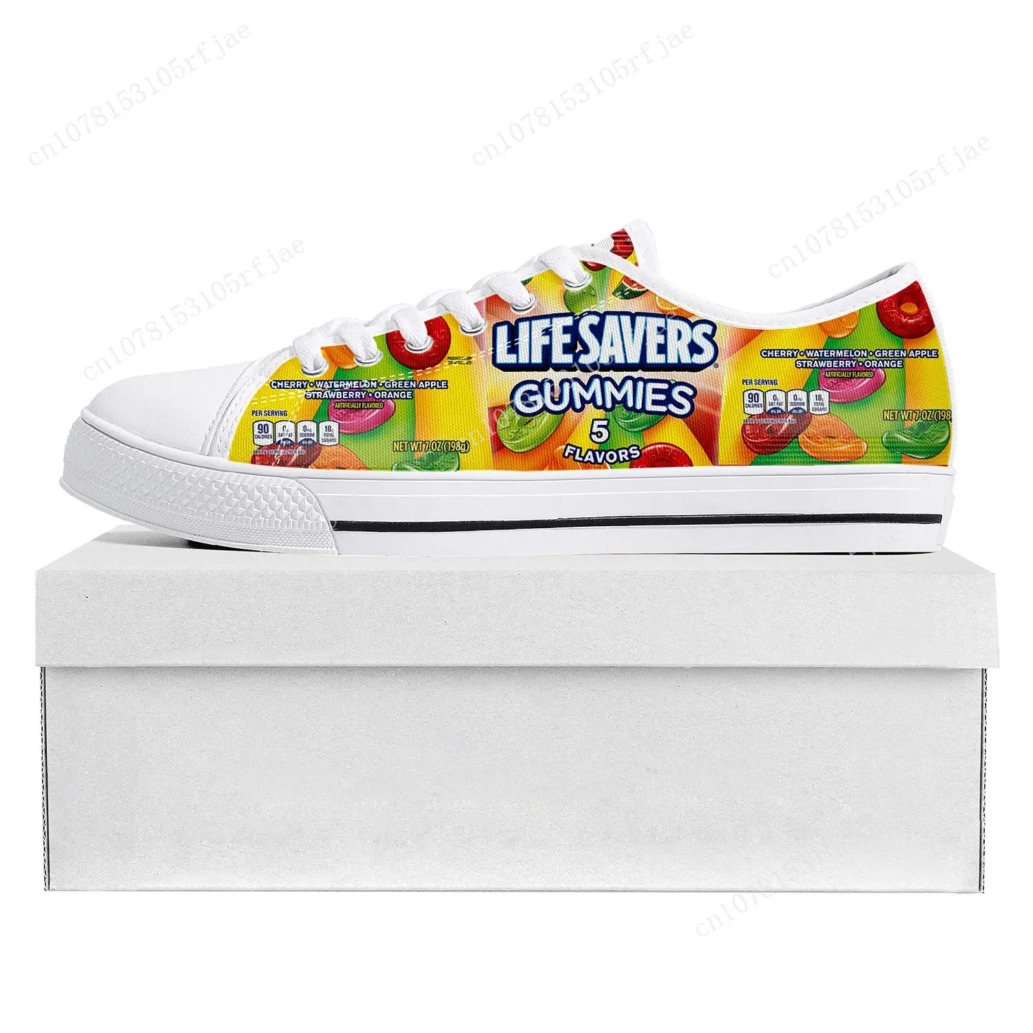 Funny Candy Food Snack Custom Low Top Sneakers Womens Mens Teenager High Quality Shoes Casual Tailor-Made Canvas Sneaker Shoe