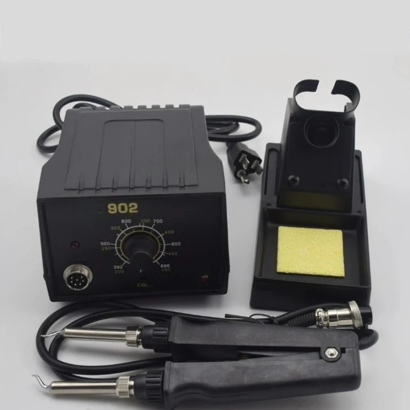 

Паяльная станция 110В/220В 75Вт с пинцетом для SMD-компонентов, антистатическая, с регулировкой температуры, термостат, модель 902, с наконечником 900M