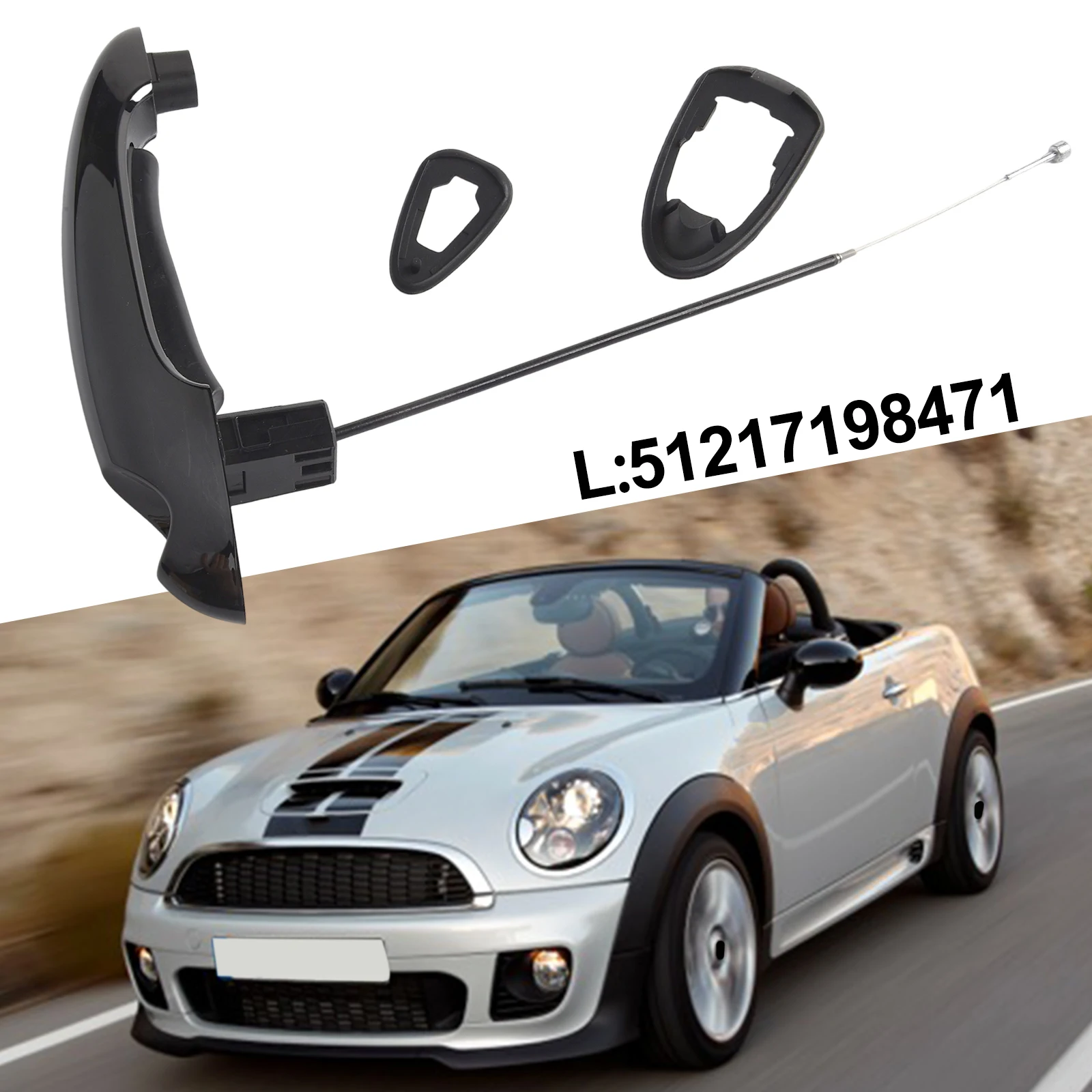 

Литая пластиковая передняя внешняя ручка двери для BMW, Mini, модели Cooper (R50 R5), идеально подходит для года 2002 г.