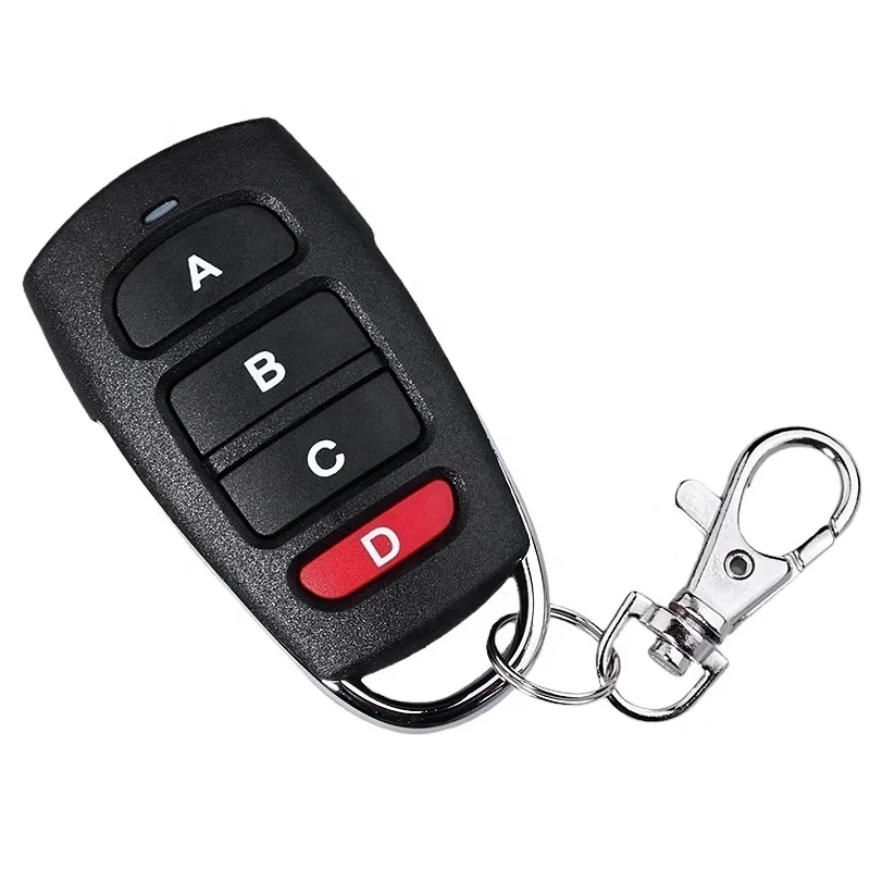 ABCD زر لاسلكي RF التحكم عن بعد 433 ميجا هرتز بوابة كهربائية باب المرآب مفتاح تحكم عن بعد فوب المراقب المالي