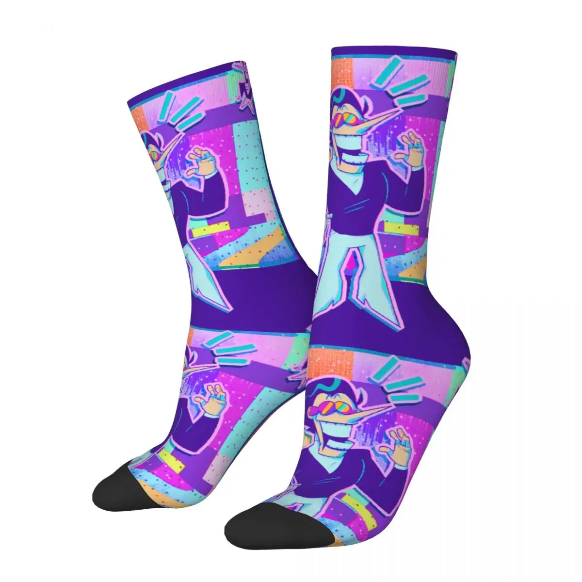 Funny Crazy compression Colorful Spamton Sock for Men Hip Hop Harajuku Deltarune Happy Quality Pattern Printed Boys Crew Sock