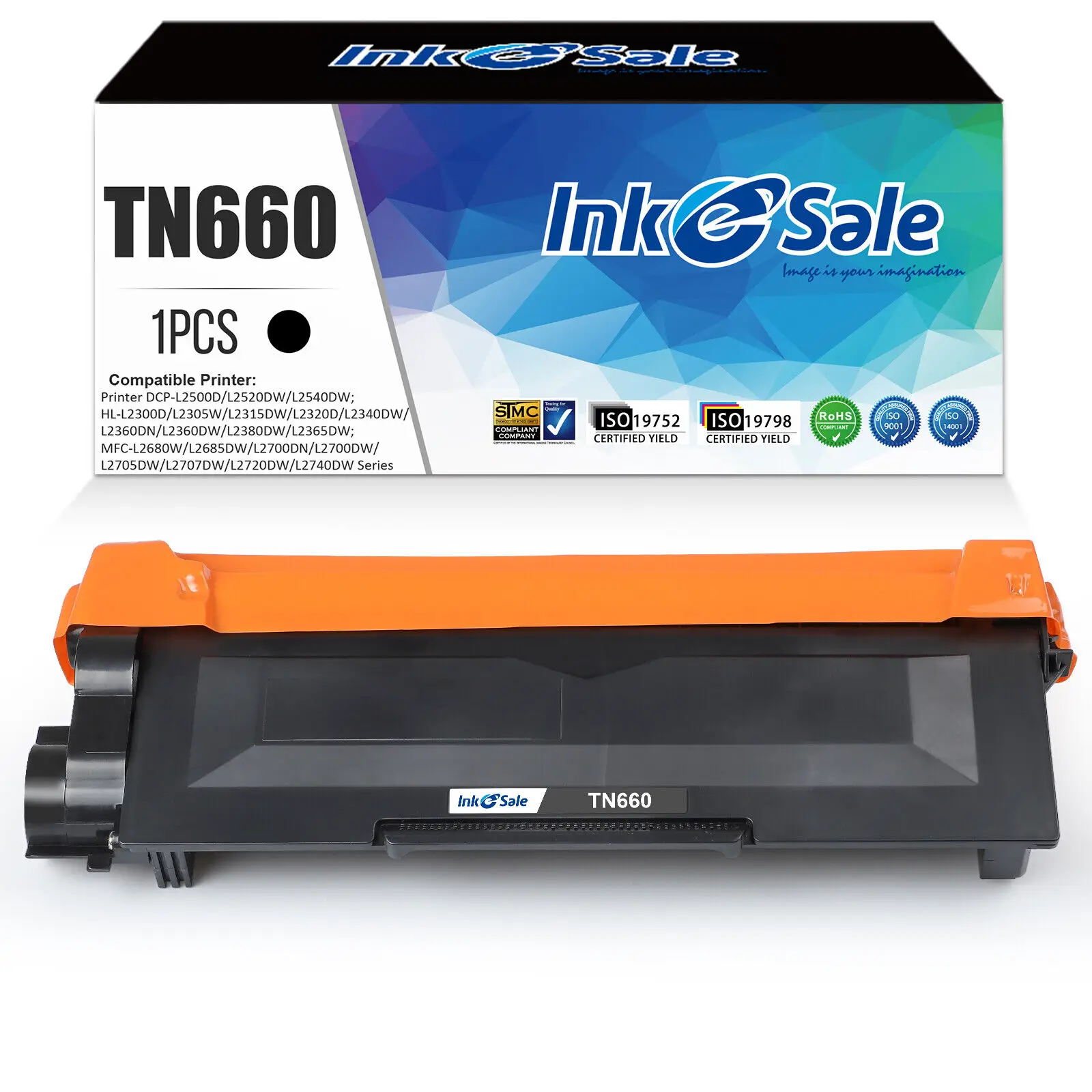 1 Pack TN660 Toner Cartridge Compatible With Brother MFC-L2700DW HL-L2300D TN630