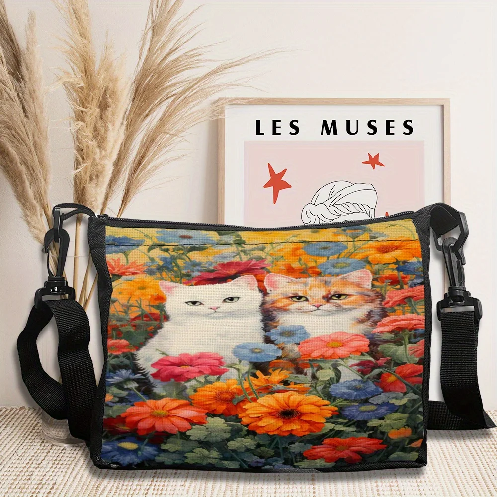 

A Cute Cat Single-shoulder Bag with Adjustable Strap, Suitable for Daily Use, Commuting and Shopping.