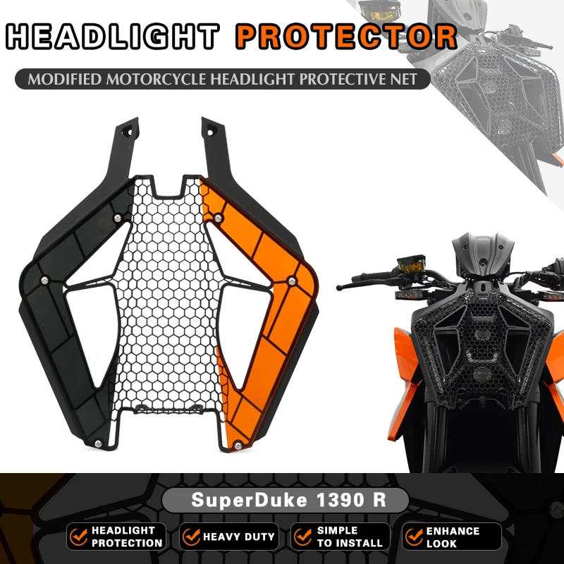 Fit For 1390 Super Duke R Evo SuperDuke 1390 R 2024 2025 Motorcycle Headlight Guard Protector Grille Cover Protection