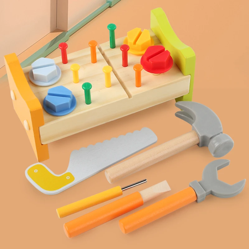 Kids Tool Bench Workshop Werkbank Bouw Speelgoed Voor Kinderen Educatief Voorschoolse Leren Montessori Speelgoed Leren Zintuiglijk Voor