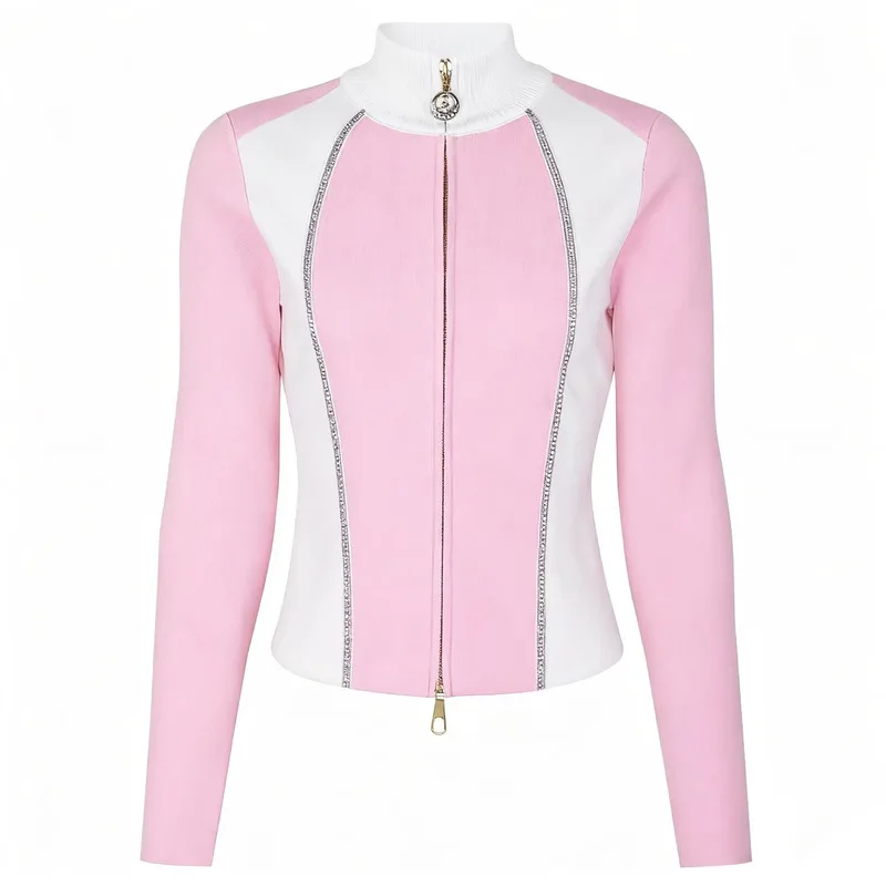 CHUJIE 2025, Frühling und Herbst, neues modisches, lässiges, schweres Strick-Internet-Promi-Freizeit-Stil, Top-Jacke + Hosen-Set