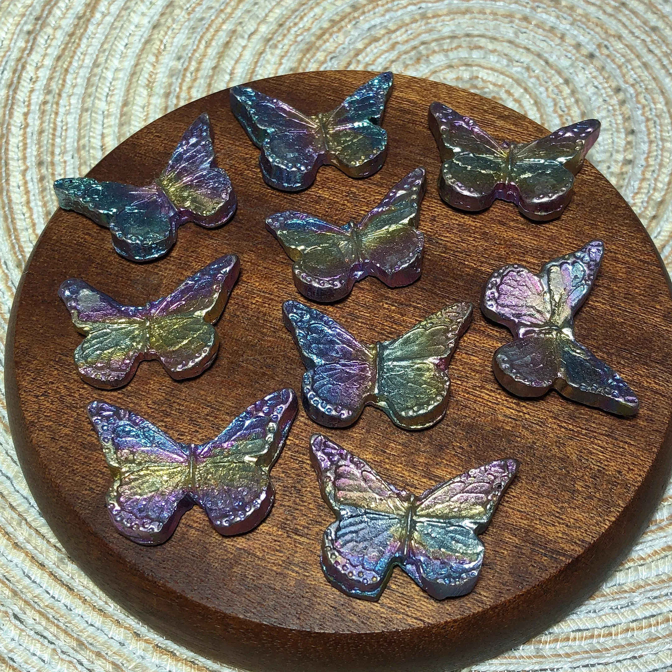 Natural Crystals Bismuth Butterfly Reiki Healing High Quality Room Decor Carving Energy Gift Mineral Ore