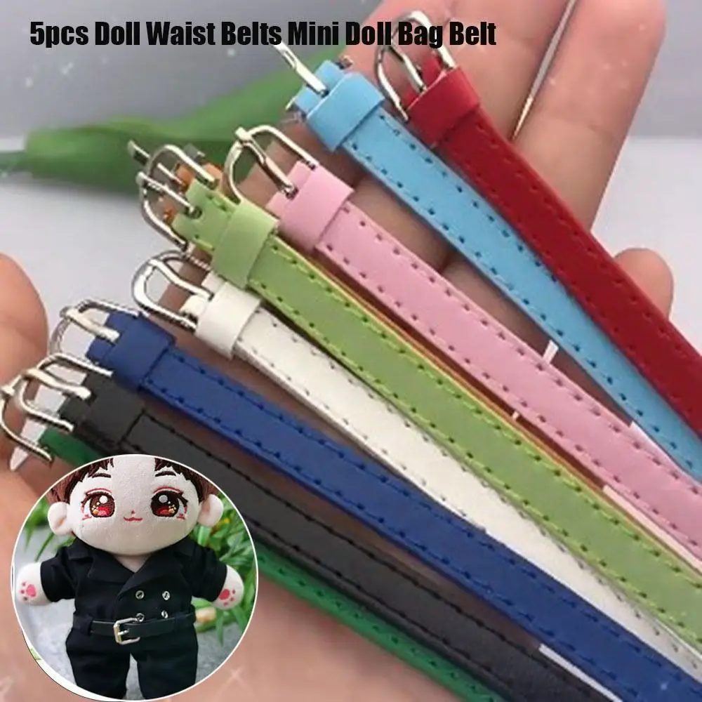 5pcs Super Mini Doll Waist Belts Artificial Leather 8*220mm/10*220mm DIY Handmade Belt Kids Toys Toy Doll Collar