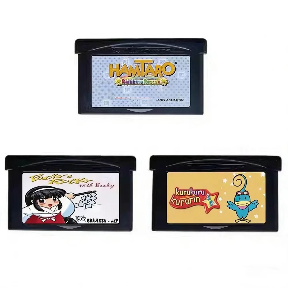 Cartucho de Juego GBA Hamtaro-Rainbow Rescue Kiki Kaikai Kuru Kuru Kururin Versión en Inglés