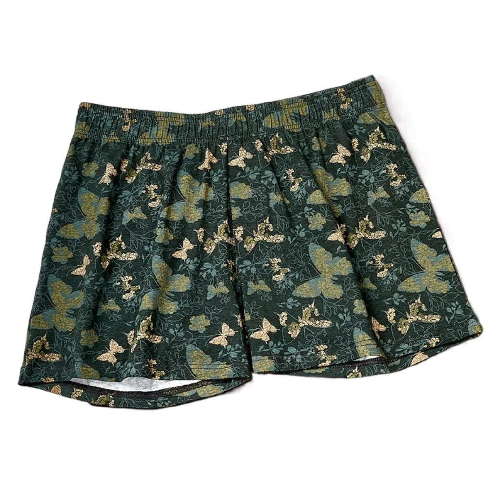 

Elastic Cotton Men's Flat Panties Butterfly Floral Boxer Shorts Male Large Size Underpants Underwear for Men Male