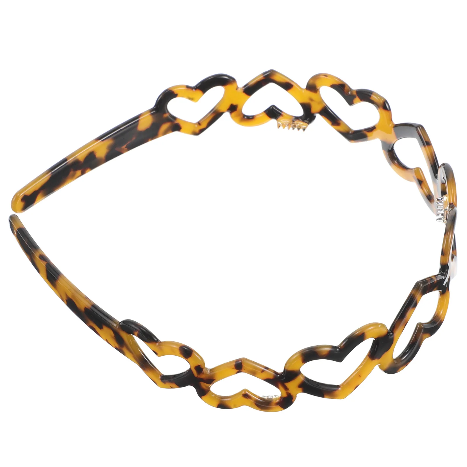 

Chic French Hollow Heart Acetate Headband Trendy Hair Accessory for Women Girls Decorative Non Slip Makeup Band