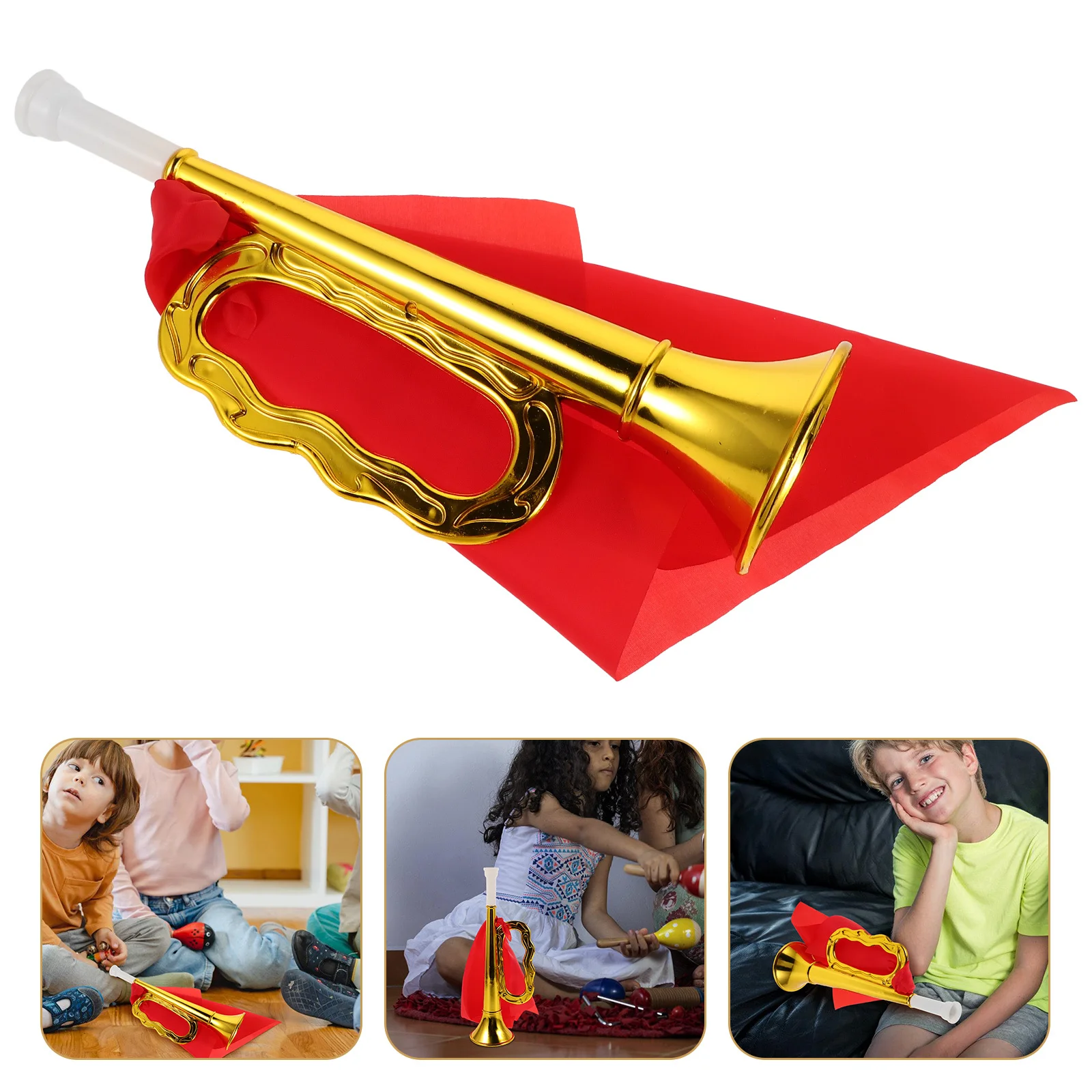 البلاستيك الاطفال البوق آلة موسيقية صغيرة لحفلة الموسيقى تفضل حفلة الهتاف صانع الضوضاء متعة طفل البوق #1